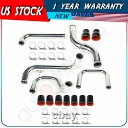 For Civic Integra 92-00 Front Mount Intercooler Turbo Pipe + Hose T-Clamp Kit