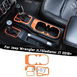 Full Set DIY Custom Interior Exterior Trim Decor Kit For 2018 Wrangler JL Orange