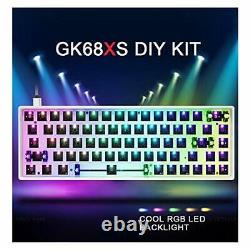 GK68XS Bluetooth 5.1 RGB Hotswap Custom DIY Kit for 68% Keyboard GK68XS White