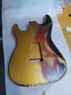 Heavy relic vintage electric guitar body kit DIY Golden ST