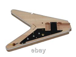 High quality Flying V Style DIY Electric Guitar Kit, 6-stringHH Pickup FIT CUSTOM