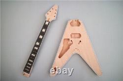 High quality Flying V Style DIY Electric Guitar Kit, custom Left hand guitar FIT