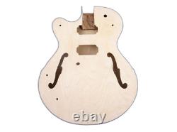 Hollow Body Left Hand LP Style DIY Guitar Kit, custom 6-string H H Full Warranty