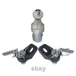 Husky Towing 33099 Gooseneck Trailer Hitch Ball & Tie Down Chains Kit New USA