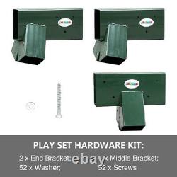JOYMOR Custom DIY Swing Set Hardware Kit with 2 End Brackets and Middle Bracket