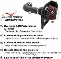 K&N 63-3082 Cold Air Induction Kit For 2014-2020 Chevy/GMC/Cadillac New USA