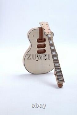 LP Custom Electric Guitar Kits 3pcs Humbuckers Flamed maple top DIY Guitar