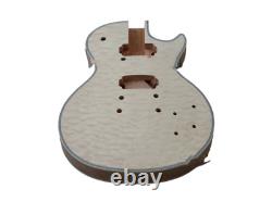 LP Custom style DIY Electric Guitar kit, 6-string, Mahogany with Quilted Maple top