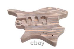 Left Hand Headless DIY Electric Guitar Kit S S H Pickup Body Zebrawood? CUSTOM