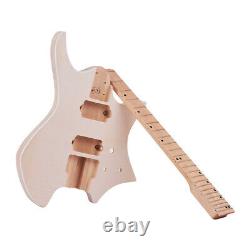 NEW Unfinished DIY Electric Guitar Kit Basswood Body Maple Neck USA STOCK D8I6