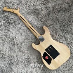 Nature Unfinished DIY Electric Guitar Kits SH Pickups FR Bridge Maple Fretboard