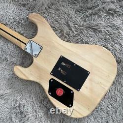 Nature Unfinished DIY Electric Guitar Kits SH Pickups FR Bridge Maple Fretboard