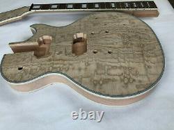 New Unfinished Electric Guitar Kit Guitar Neck and Body Mahogany Rosewood DIY