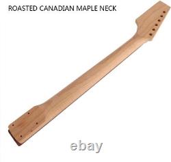 Roasted Neck Canadian Maple Unfinished DIY Electric Guitar Kit Mahogany Body USA