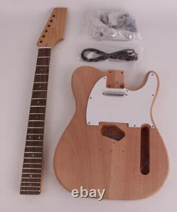 Semi-finished Electric Guitar mahogany Body 22 Frets Maple Fretboard Kit DIY