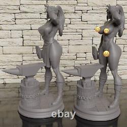 Sexy Muscle Blacksmith Girl Naked NSFW 16 Custom Model Resin Kit DIY Statue