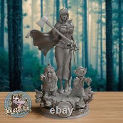 Snow White Zombie Dwarfs 12 Figure Custom Resin Model Kit DIY Paint Statue