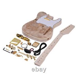 TL Style Unfinished Electric Guitar DIY Kit Basswood Body Maple Neck US STOCK