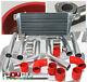 Turbo Fmic Intercooler 2.5 Piping Kit BOV Flange For Honda Civic Ek/Eg B16 Swap