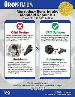 URO Parts Intake Manifold Repair Kit HD Actuator, Metal Rod & Silicone Diaphragm