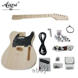 Unfinished Custom DIY Tele Style Electric Guitar Kits with hardware Accessories
