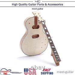 Unfinished Custom LP Electric Guitar Kits Flamed Maple Top DIY Gold Hardware USA