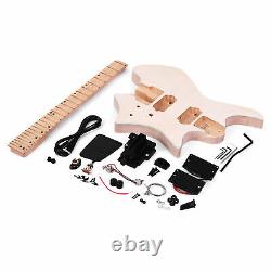 Unfinished DIY Electric Guitar Kit Basswood Body Maple Wood Fingerboard P9W3
