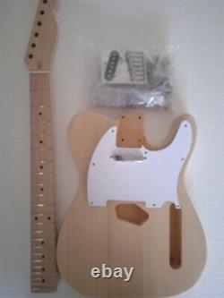 Unfinished DIY Electric Guitar Kit Mahogany Body 6 String Maple Neck