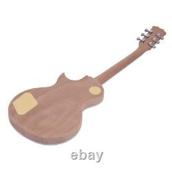 Unfinished LP Style Electric Guitar DIY Kit Top-Solid Mahogany Body Neck Custom