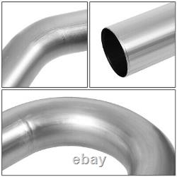Universal 16-Pieces 2.25OD Steel DIY Custom Exhaust Pipe Straight & Bends Kit