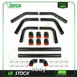Universal 2.5 8pcs Turbo Intercooler Piping Pipe Kit Host Clamp Silicone 63mm