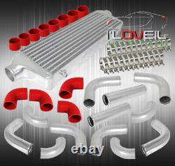 Universal 2.5 Bar / Plate Intercooler Diy Piping Kit With Red Silicone Copulers