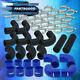 Universal 2.5 Turbo Piping Kit Blk Aluminum Mandrel Bends Clamps +Blue Couplers
