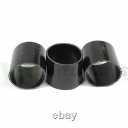 Universal 3 in 8pcs Turbo Intercooler Pipe kit + Host Clamp Silicone 76mm