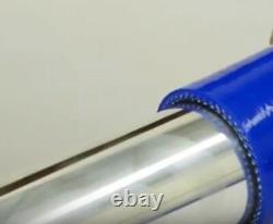 Universal 3Inch Aluminum 8Pcs Diy Turbo Intercooler Piping Kits Pipe Black/Blue