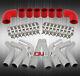 Universal Diy Custom 8 Piece Chrome Pipe Intercooler 3 Piping Kit Red Couplers