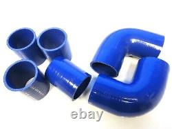 Universal Intercooler Pipework Kit 57mm 2.25 FMIC BLUE HOSES DIY, Custom Pipe